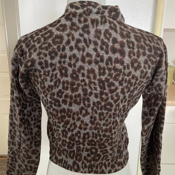 Leopard print cropped sweater - Picture 4 of 6